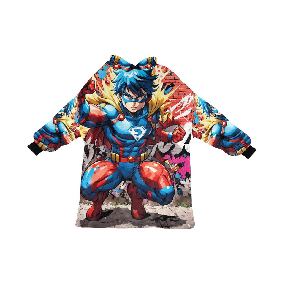 Blanket Hoodie Comics Cartoon Art Retro Superhero Hero