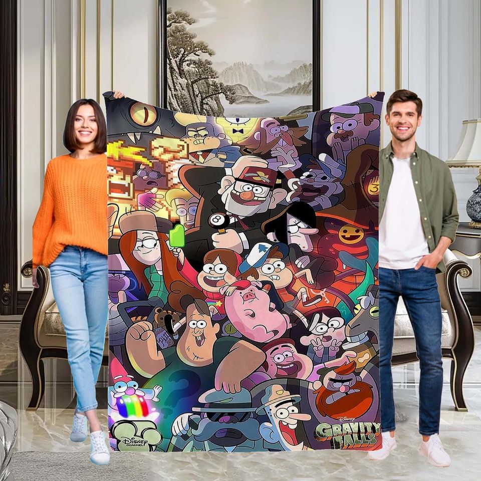 Halloween Blanket Gift Blanket Gravity Falls Blanket Throw Flannel Blanket Birthday Gift.