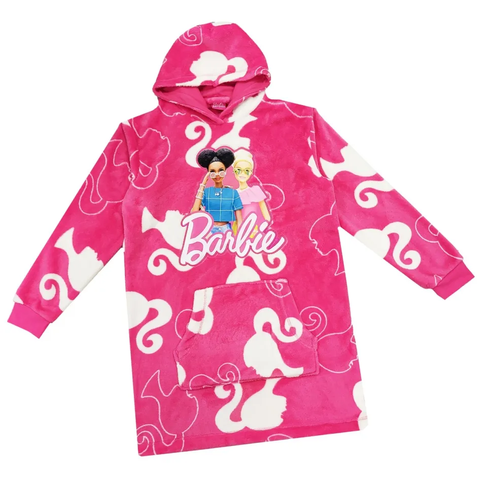 Girls Barbie Personalised Hoodie Oversized Soft Blanket Hoodie
