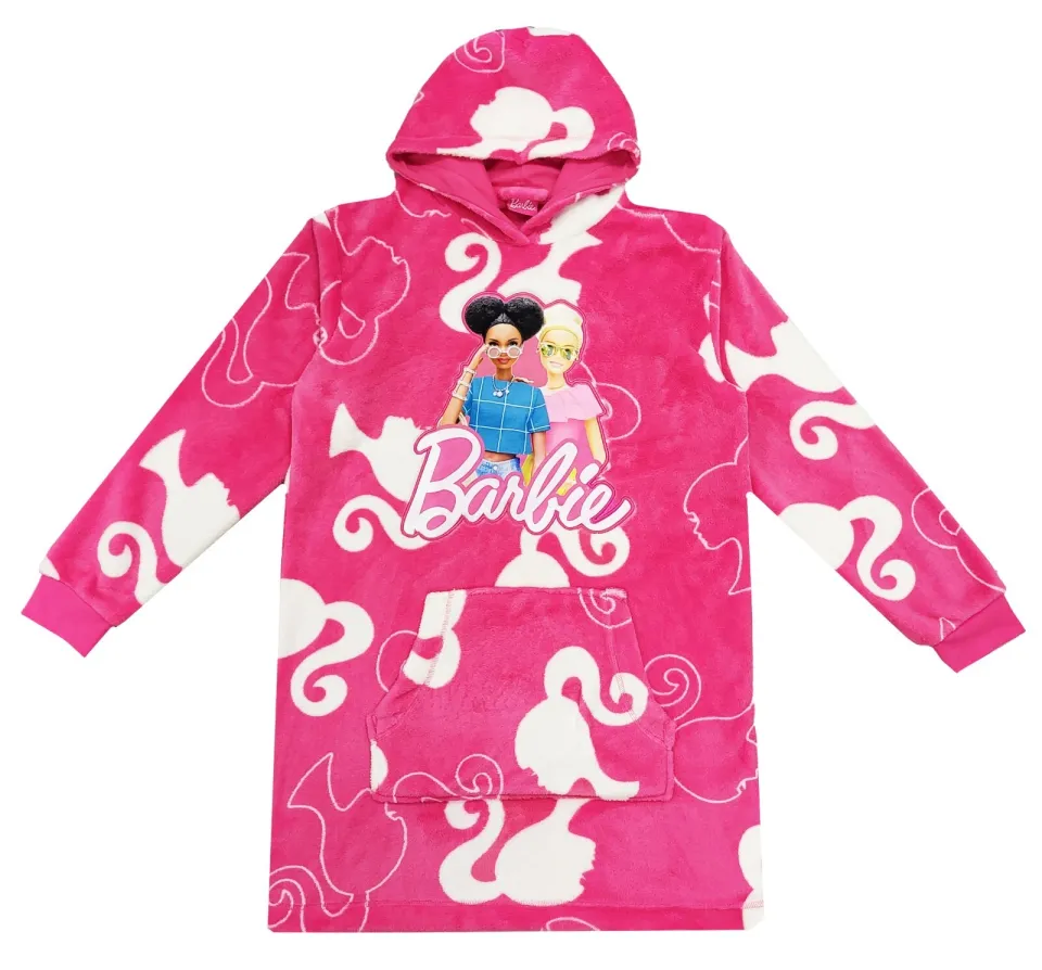 Girls Barbie Personalised Hoodie Oversized Soft Blanket Hoodie