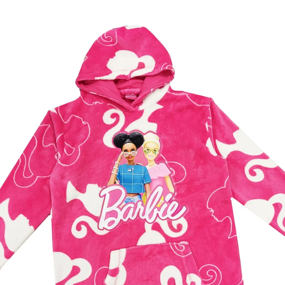 Girls Barbie Personalised Hoodie Oversized Soft Blanket Hoodie