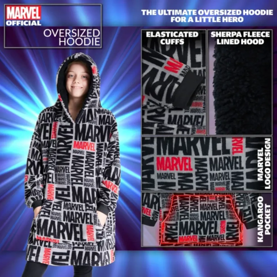 Marvel Oversized Blanket Hoodie Avengers -All Over Print