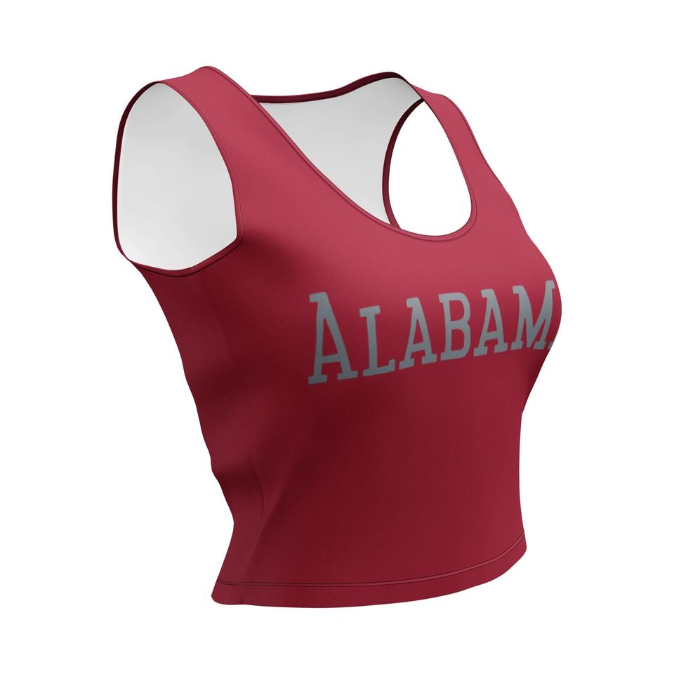 Albm Gray on Crimson Crop Top