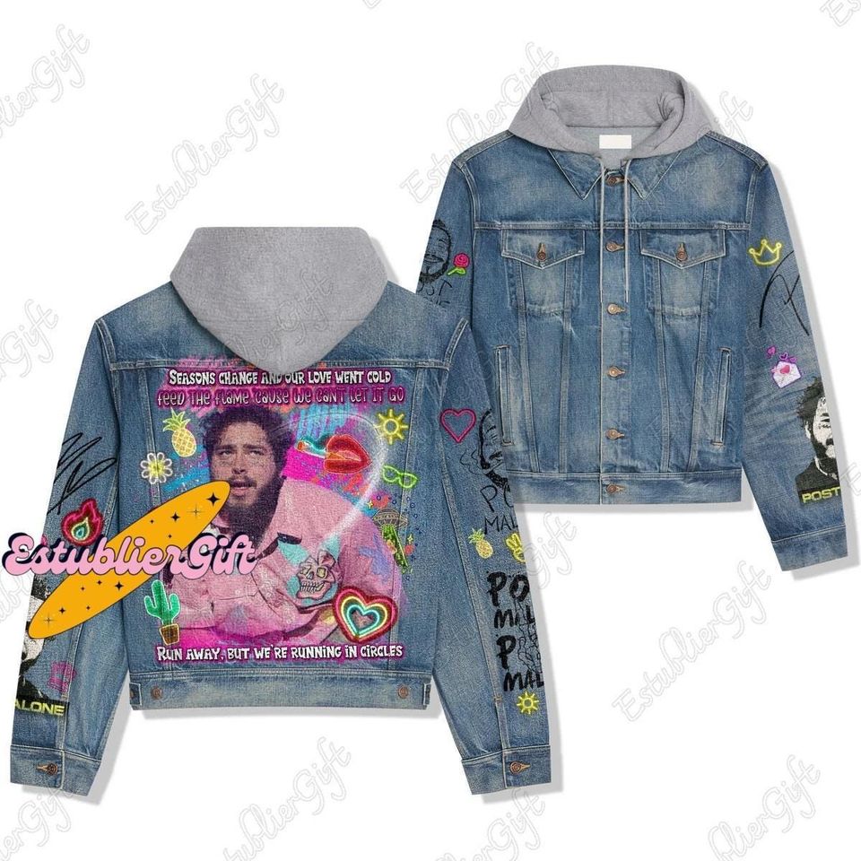 Post Malone Youth Jacket, Post Malone Denim Jacket, Post Malone Jacket, Post Malone Jean Jacket, Post Malone Jacket Men, Gift For Fan