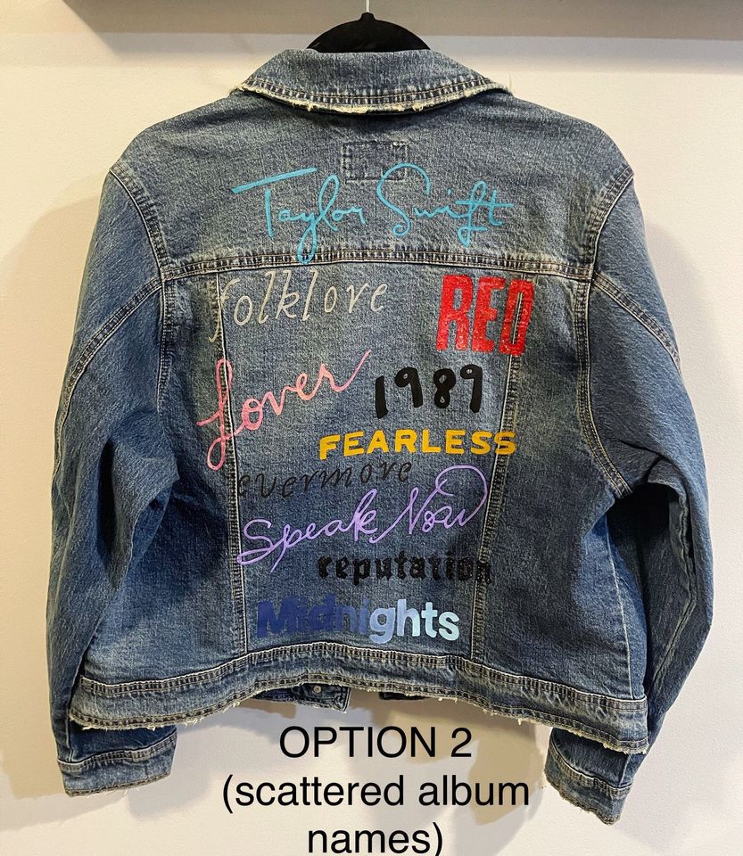 The Eras inspired denim jacket