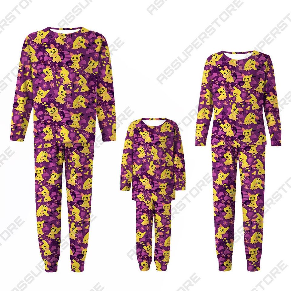 Mimikyu Pajamas Cute Ghost Family Pajamas Set Japanese Anime Pajamas Gift