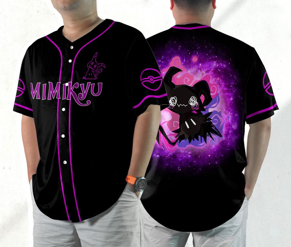Mimikyu Baseball Jersey Shirt Japanese Anime Jersey Mimikyu Halloween Shirt Gift
