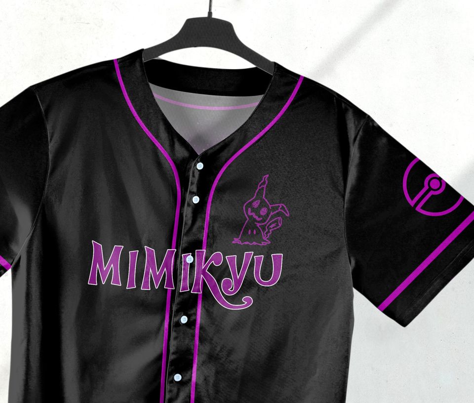 Mimikyu Baseball Jersey Shirt Japanese Anime Jersey Mimikyu Halloween Shirt Gift