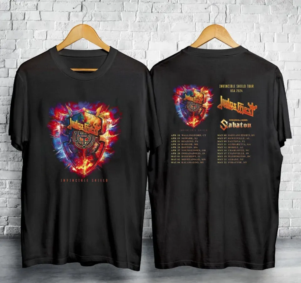 Judas Priest Invincible Shield 2024 Tour T-Shirt