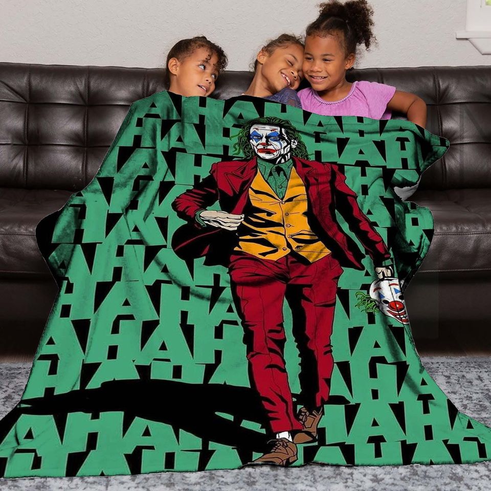 Halloween Blanket Gift Blanket jokers Custom Name Blanket Throw Flannel Blanket Personalized Birthday Gift.