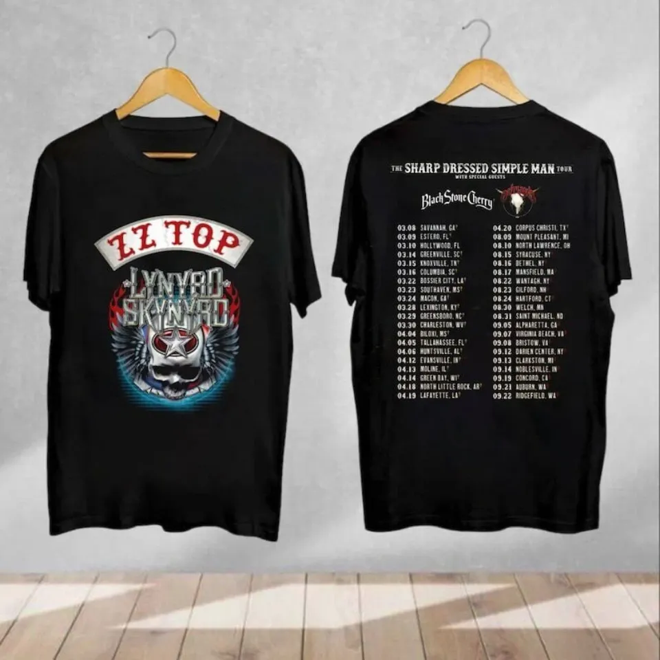The Sharp Dressed Simple Man ZZ Top & Lynyrd Skynyrd Tour 2024 Shirt