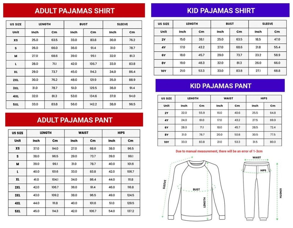 Custom Disney Winnie the Pooh Artwork Colorful Pajamas, Custom Kid Youth Adult Pajamas, Pajamas Birthday Gift, Disney Vacation