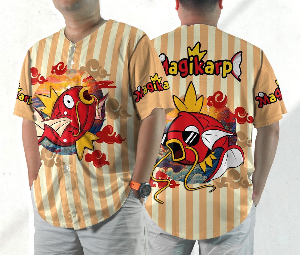 Magikarp Baseball Jersey Shirt Magikarp Jersey Gifts