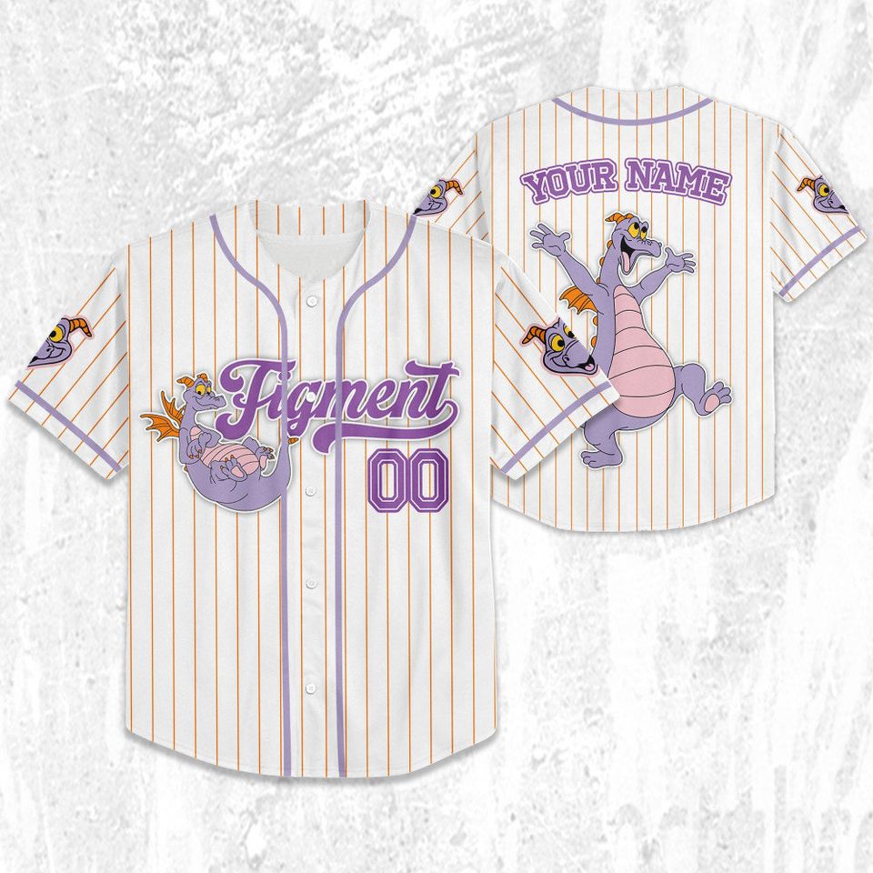 Custom Disney Figment Little Spark Simple Stripe Jersey