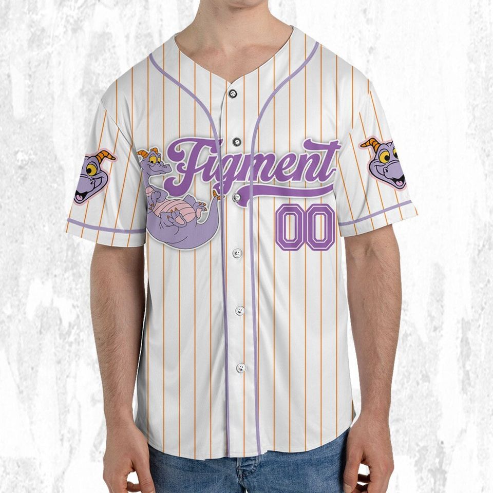 Custom Disney Figment Little Spark Simple Stripe Jersey