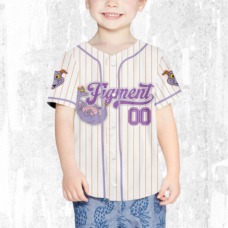 Custom Disney Figment Little Spark Simple Stripe Jersey