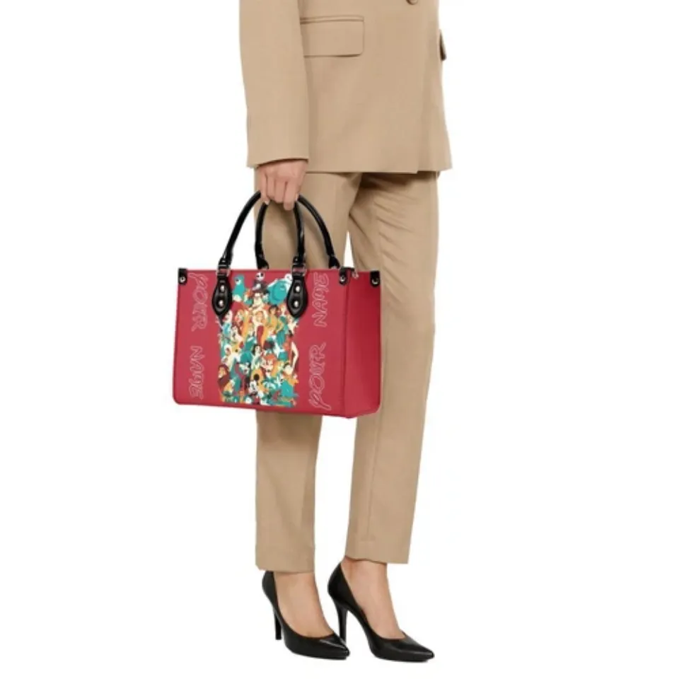 Personalized Disney Family  New Version Luxury Women PU Leather Handbag, Gift