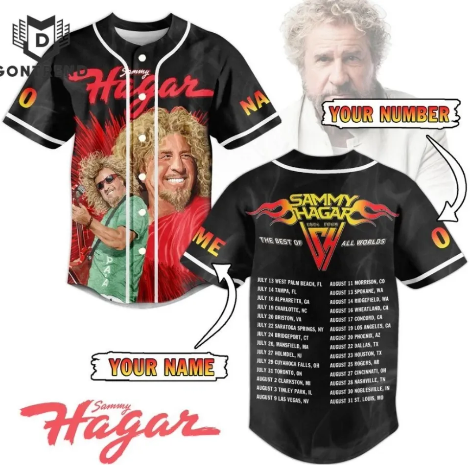 Personalized Sammy Hagar 2024 Tour Baseball Jersey