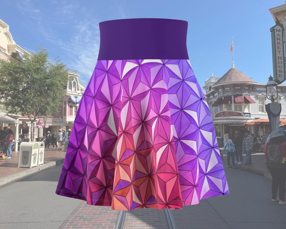 Sunset Geodesic Sphere Running Skirt - Disney Bounding