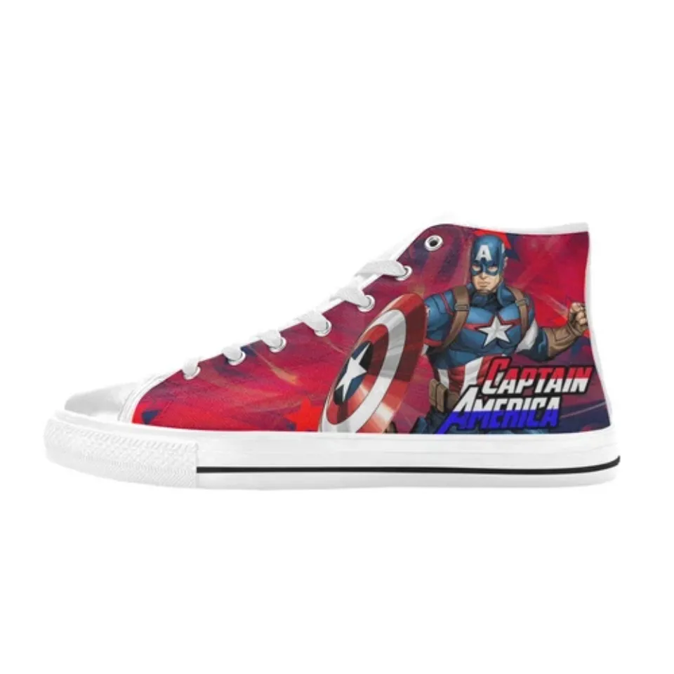 Captain America Custom Sneakers Men's High Top Canvas Shoes