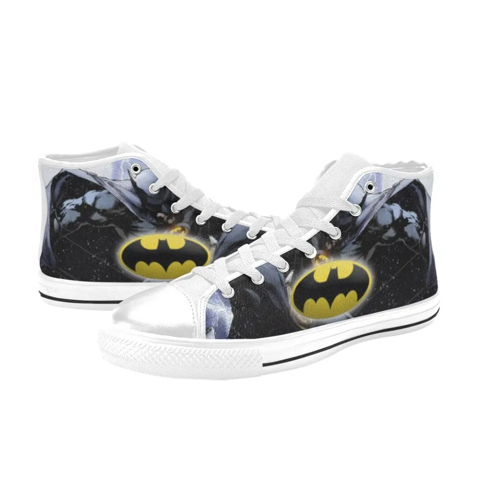 Batman Custom Men's Athletic Sneakers High Top Canvas Shoes