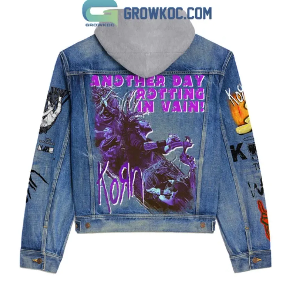 Korn Another Day Rotting In Vain Hooded Denim Jacket