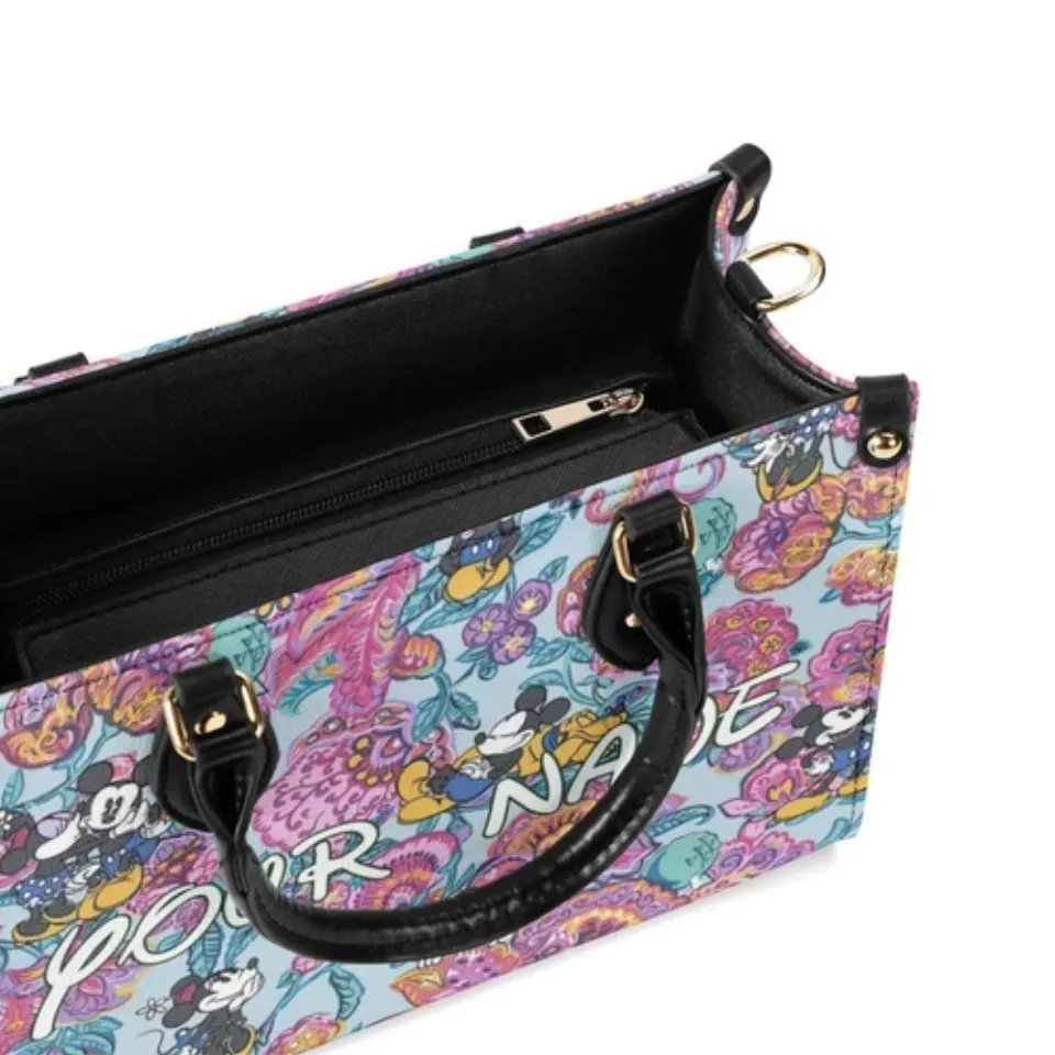 Personalized Mickey Leather Handbag, Disney Lethal Handbag, Gift For Her