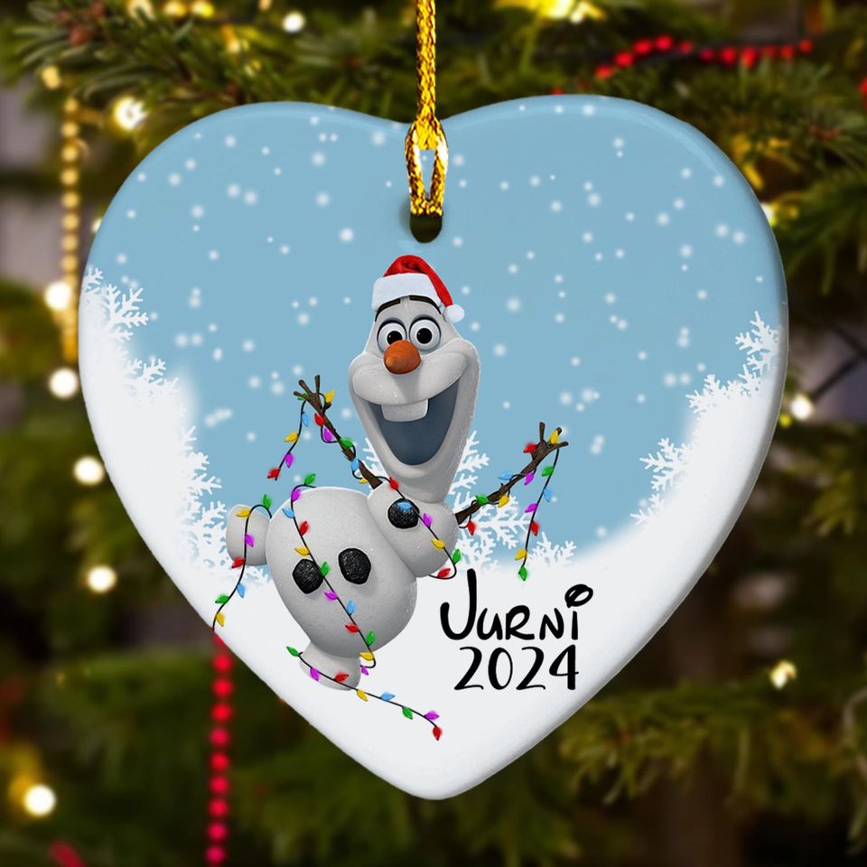 Personalized Ornament Talking Snowman, Magical Snowman With Xmas Light Ornament, Customized 2024 Christmas Tree Decor Gift For Kid