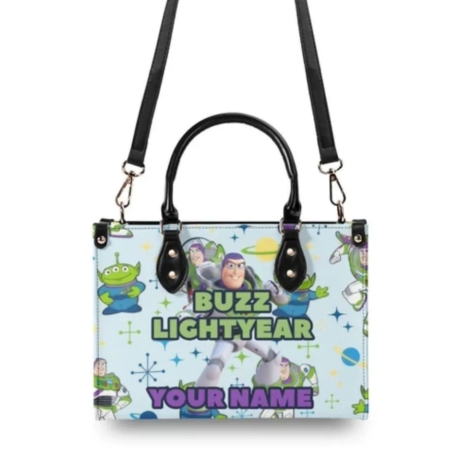 Personalized Buzz Lightyear Luxury Women PU Leather Handbag, Natural Material,