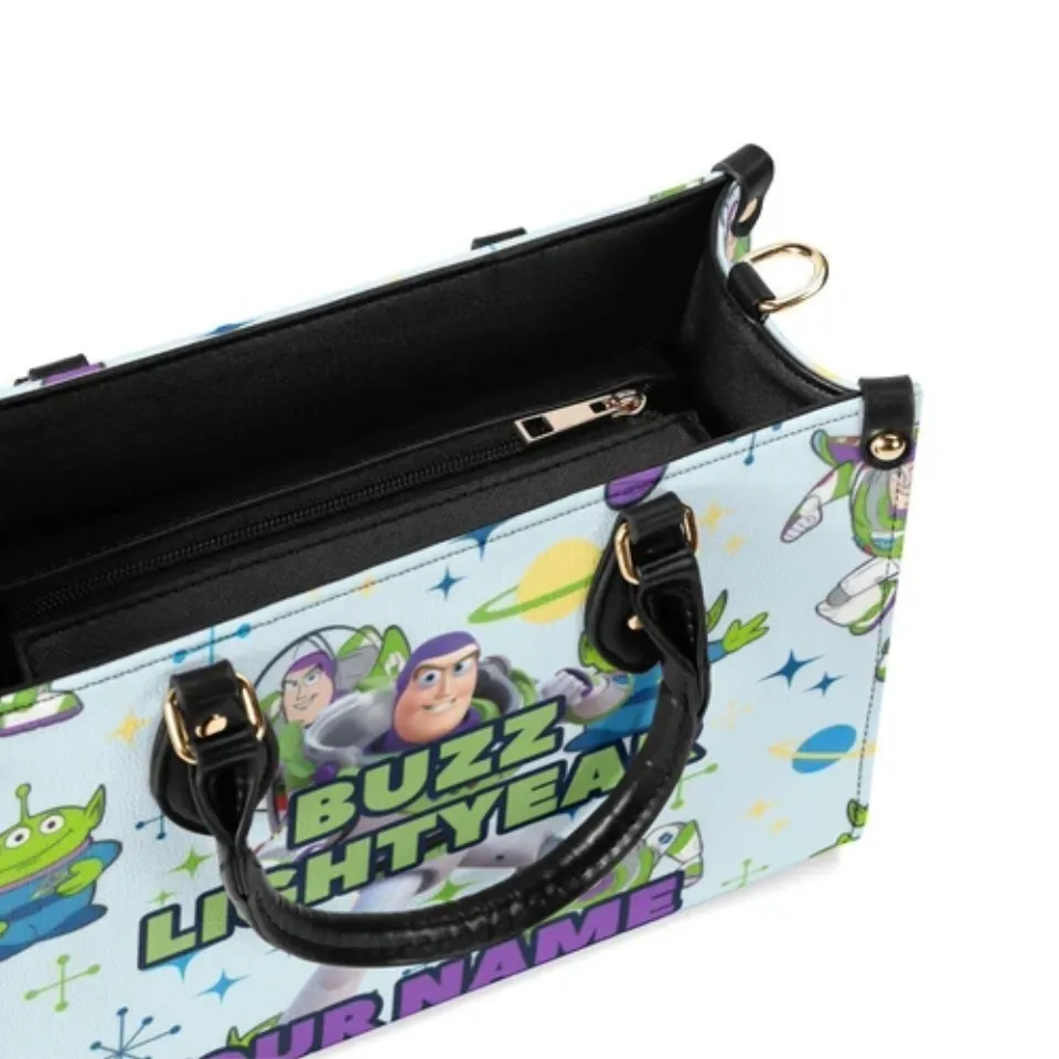 Personalized Buzz Lightyear Luxury Women PU Leather Handbag, Natural Material,