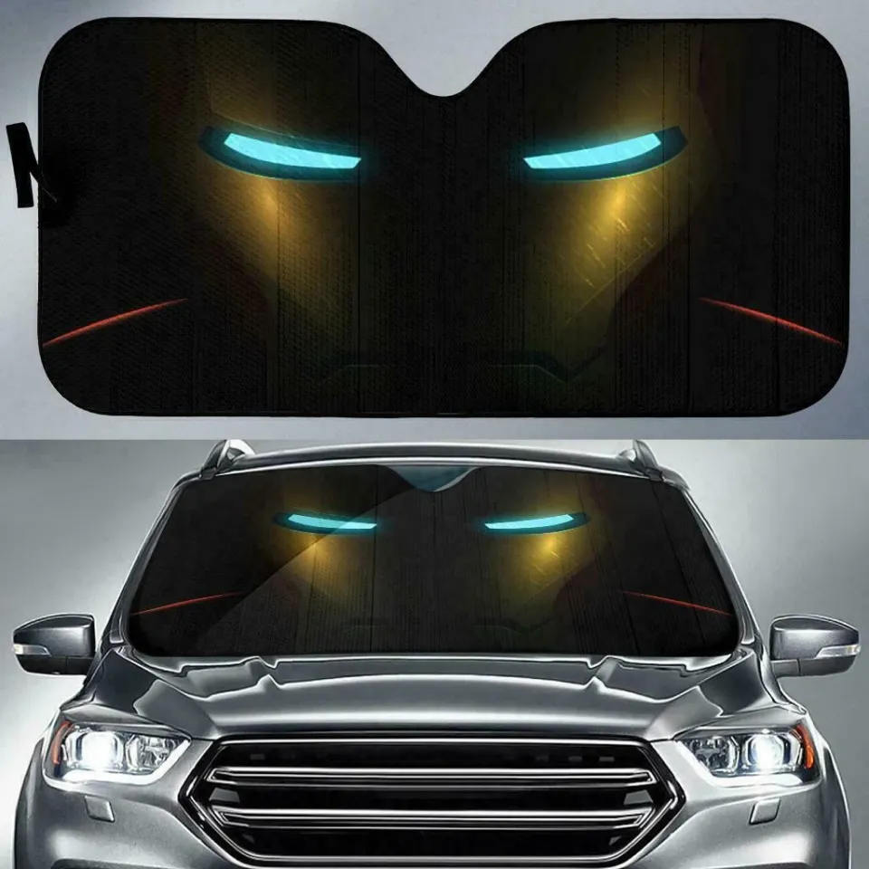 Iron Man Car Pickup Sun Shade Reflective Visor Windshield Block UV Ray Foldable