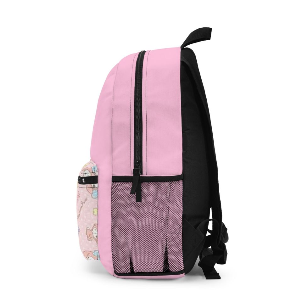 My Melody Kuromi Hello Kitty Pink Printed Trendy Backpack