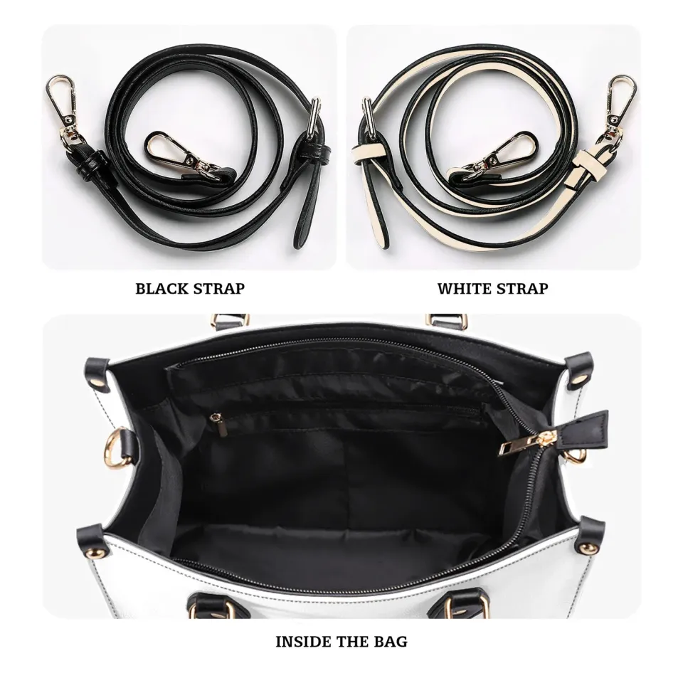 Elegant Woman Handbag  Leather Bag Colorful Surreal White Bear Best