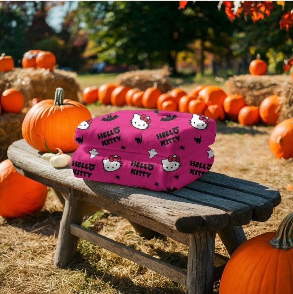 Pink Hello Kitty Halloween Fleece Blanket | Kids Gift