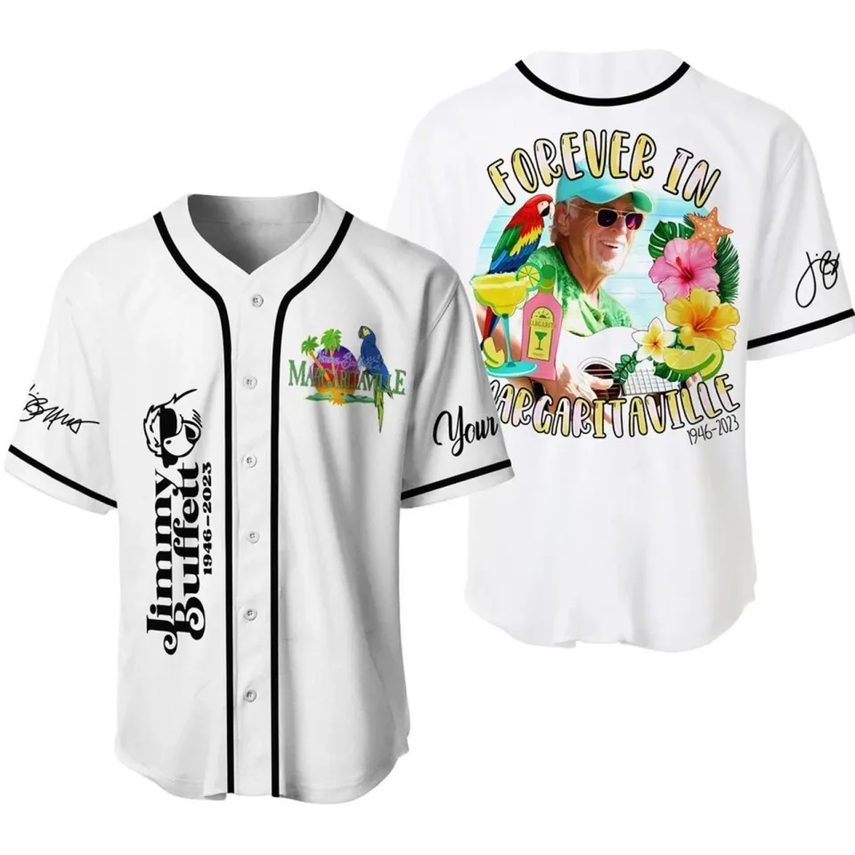 Customized Jimmy Buffett Forever In Margaritaville Baseball Jersey