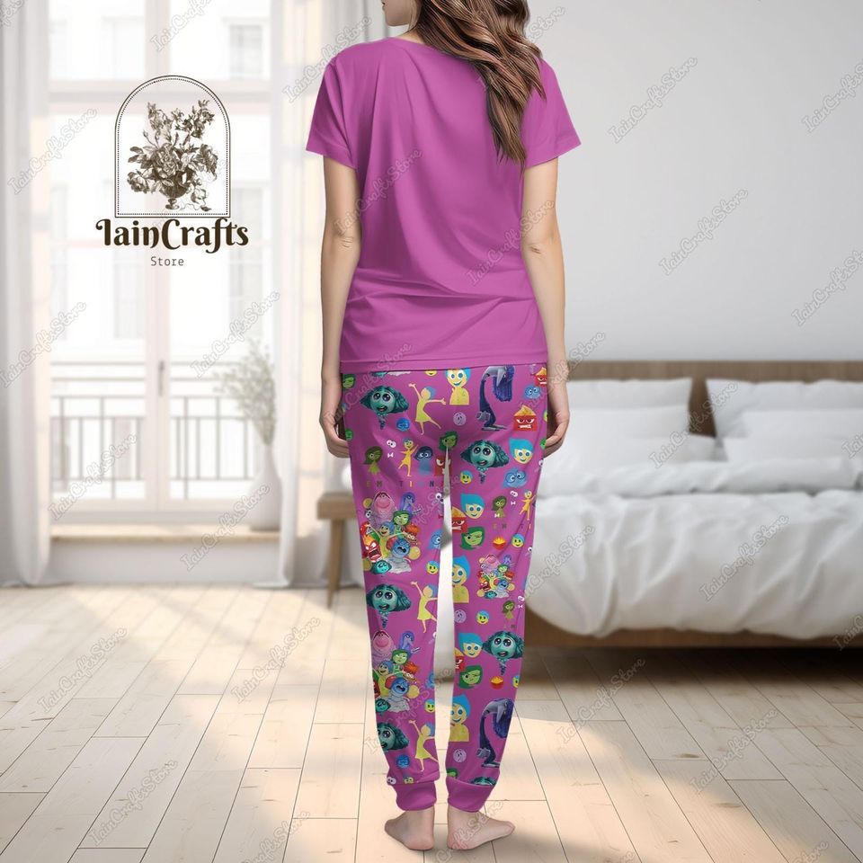 Halloween Disney Inside Out Pajamas Set, Inside Out Characters Shirt