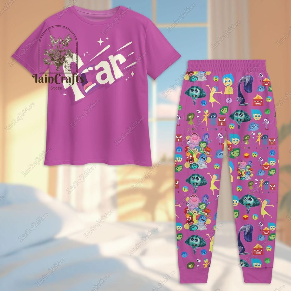 Halloween Disney Inside Out Pajamas Set, Inside Out Characters Shirt