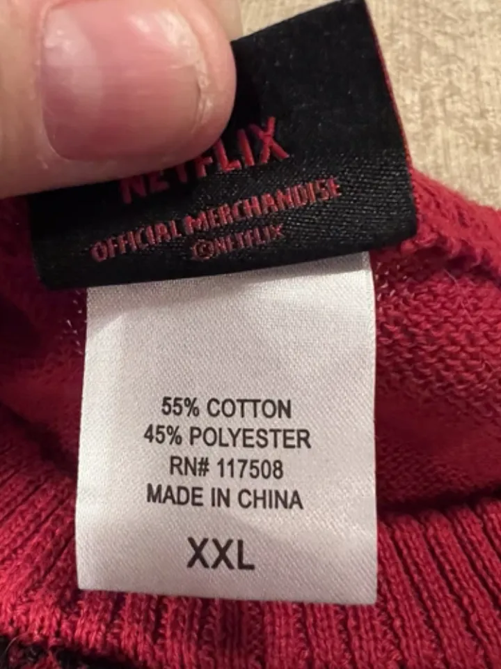 New W/tags Stranger Things Ugly Christmas sweater sz 2XL Reversible Sequins Cool