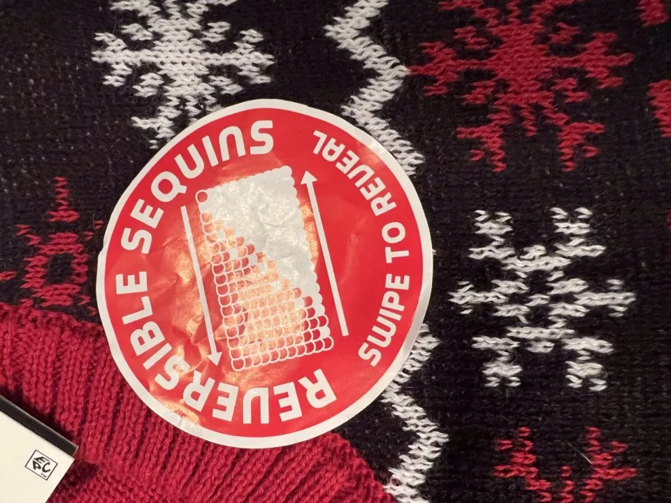 New W/tags Stranger Things Ugly Christmas sweater sz 2XL Reversible Sequins Cool