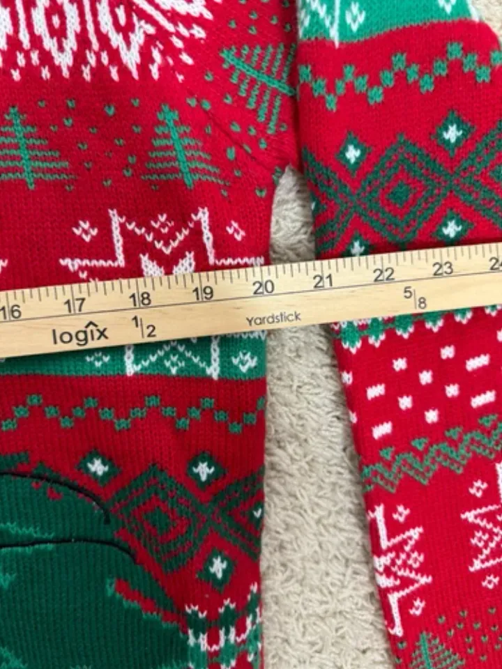 Blizzard Bay Men’s Ugly Christmas Sweater Dinosaur Front And Back Size Med T Rex