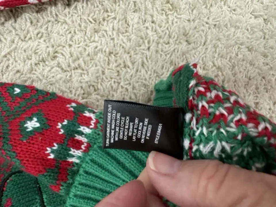 Blizzard Bay Men’s Ugly Christmas Sweater Dinosaur Front And Back Size Med T Rex