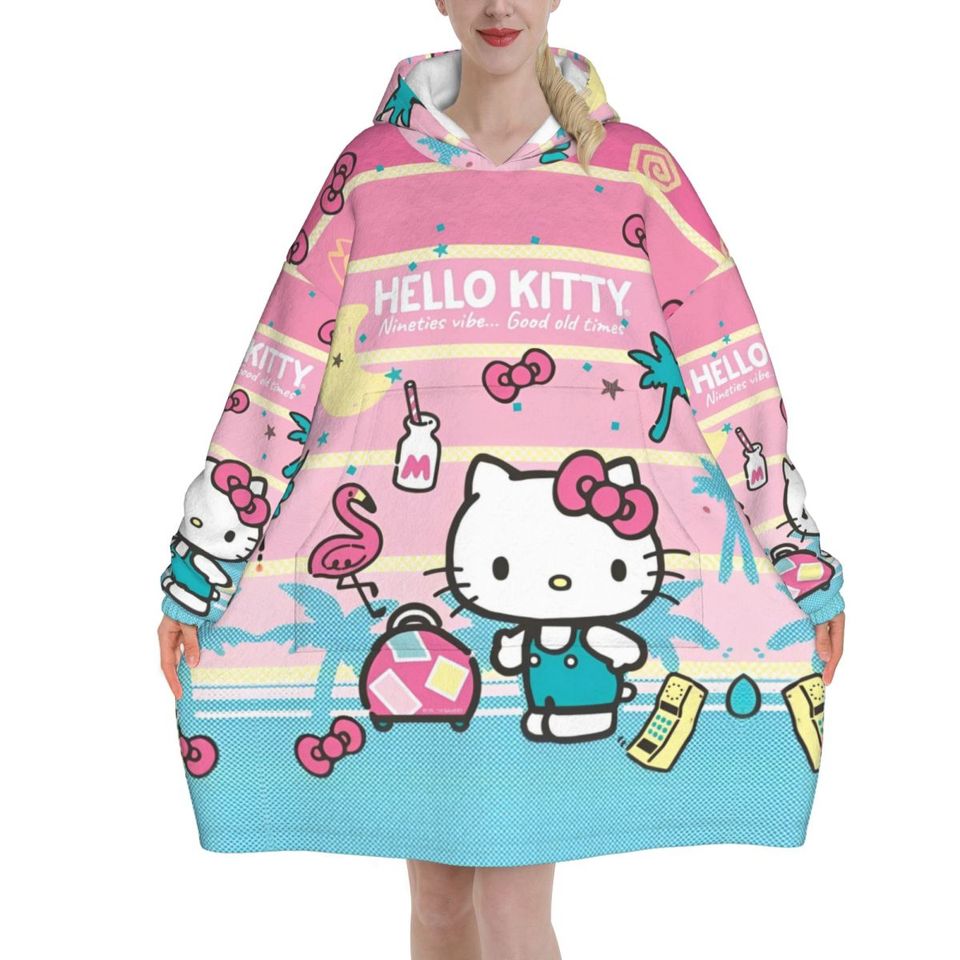 Lovely Hello Kitty Blanket Hoodie