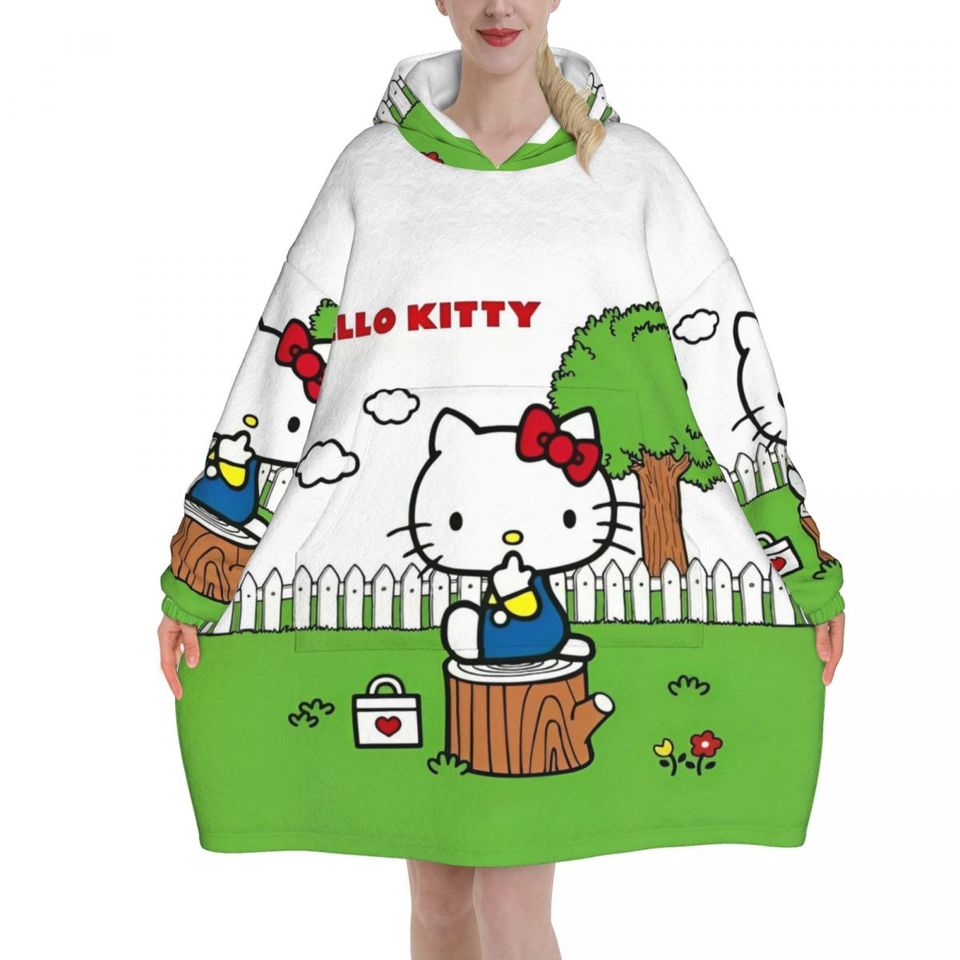 Lovely Hello Kitty Blanket Hoodie