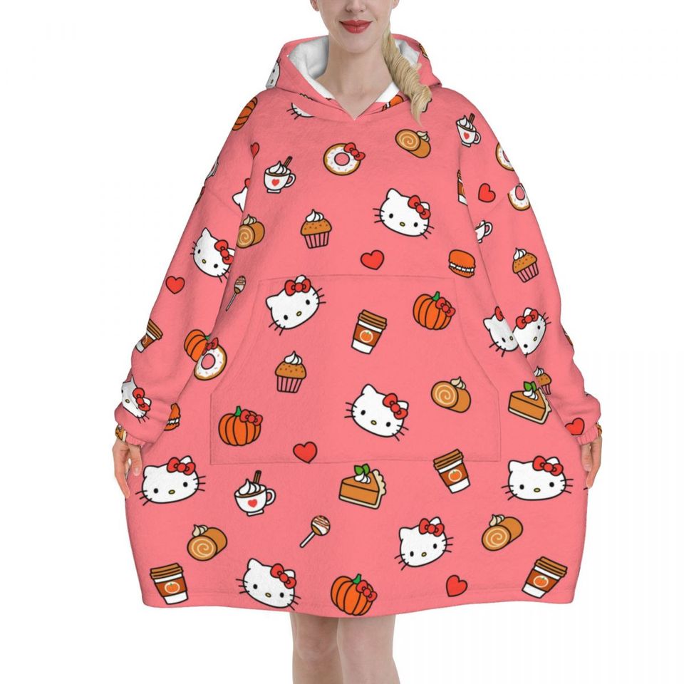 Lovely Hello Kitty Blanket Hoodie