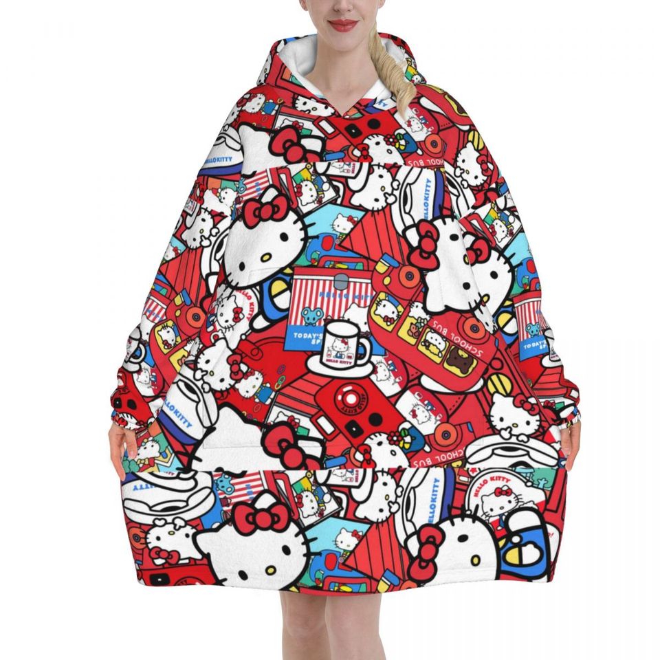 Lovely Hello Kitty Blanket Hoodie