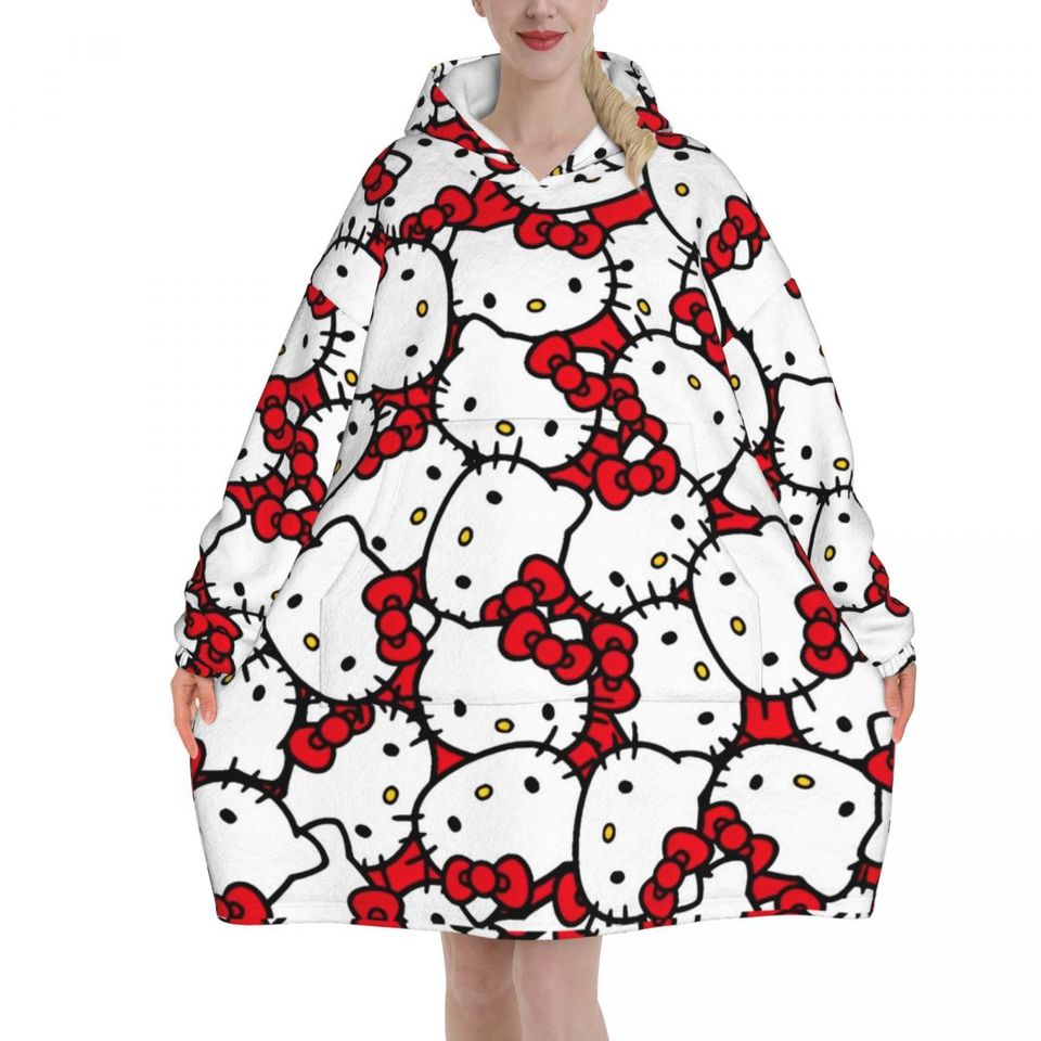Lovely Hello Kitty Blanket Hoodie