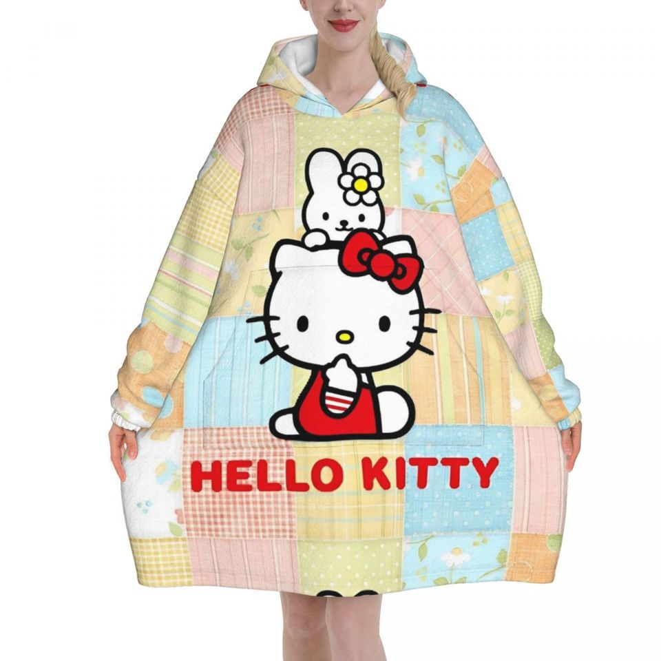 Lovely Hello Kitty Blanket Hoodie