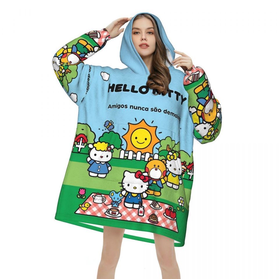 Lovely Hello Kitty Blanket Hoodie