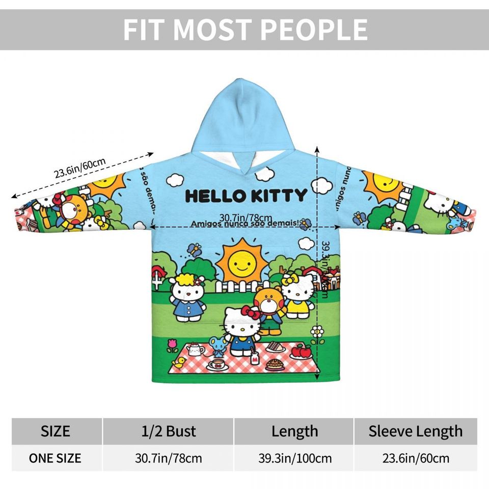Lovely Hello Kitty Blanket Hoodie