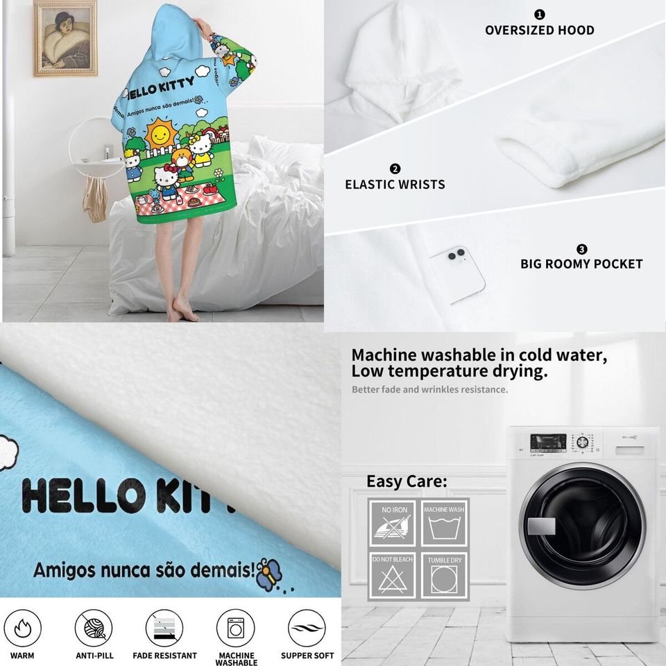Lovely Hello Kitty Blanket Hoodie